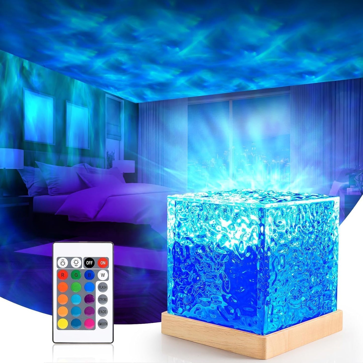 Multi-Colour Ocean Wave Lamp, Ripple Light Projector - Looperz™